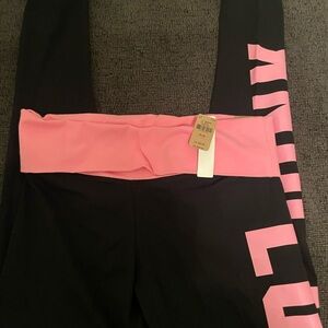 Pink Active Victoria’s Secret Mid Rise Foldover Legging